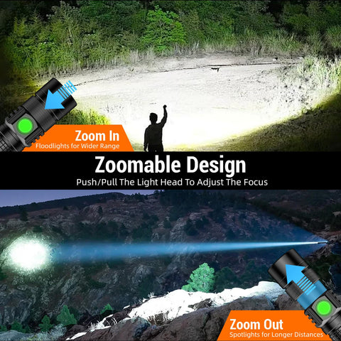 Hoxida Pocket EDC Flashlight aluminum body for rugged use.