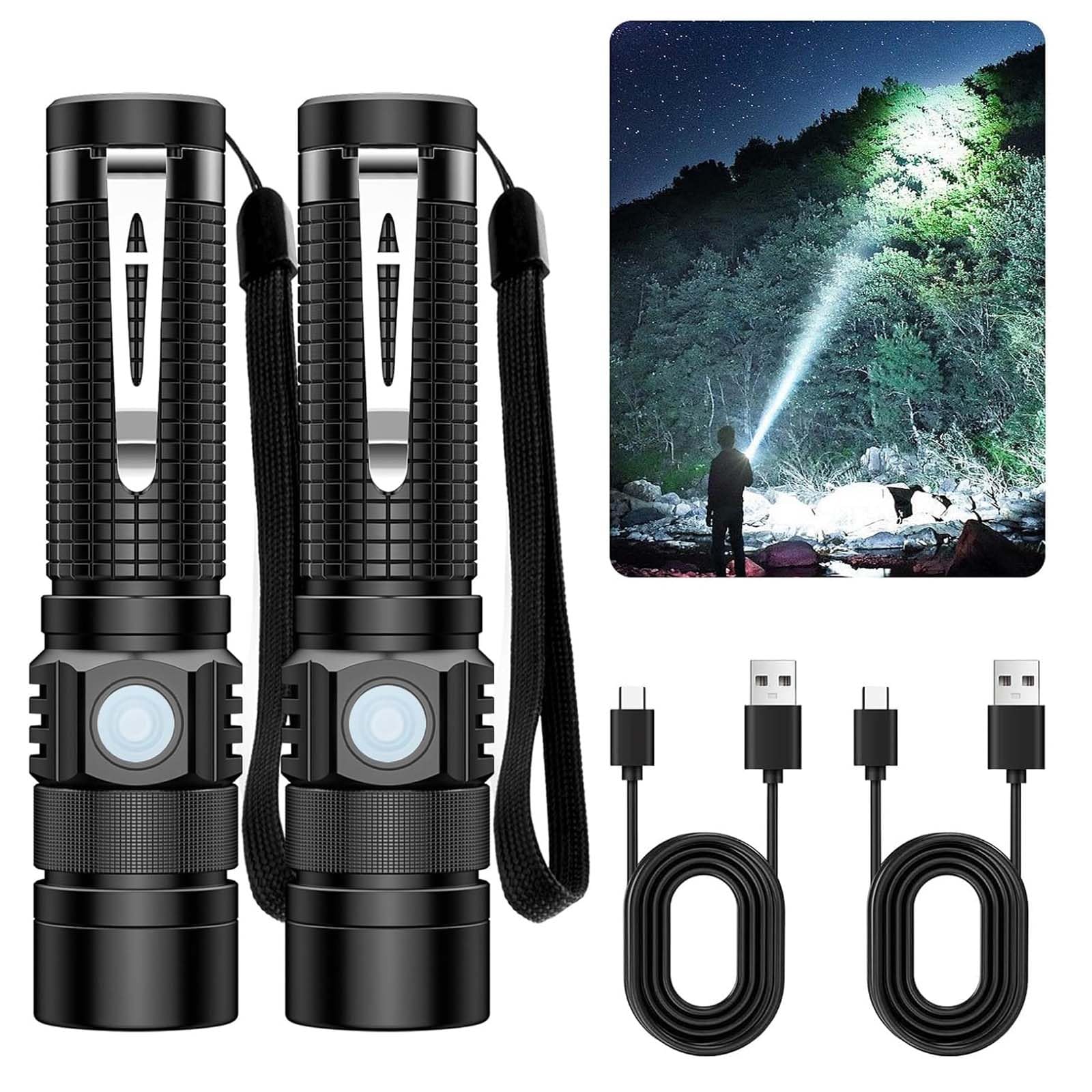 Hoxida Pocket EDC Flashlight with zoom beam for wide to narrow illumination.