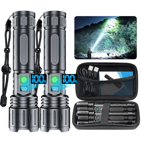 Hoxida tactical flashlight with 1500ft beam for outdoor visibility