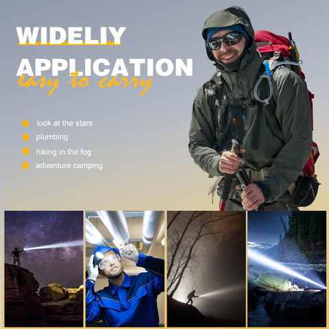 Hoxida bundle includes two flashlights, batteries, and cables for ready setup.