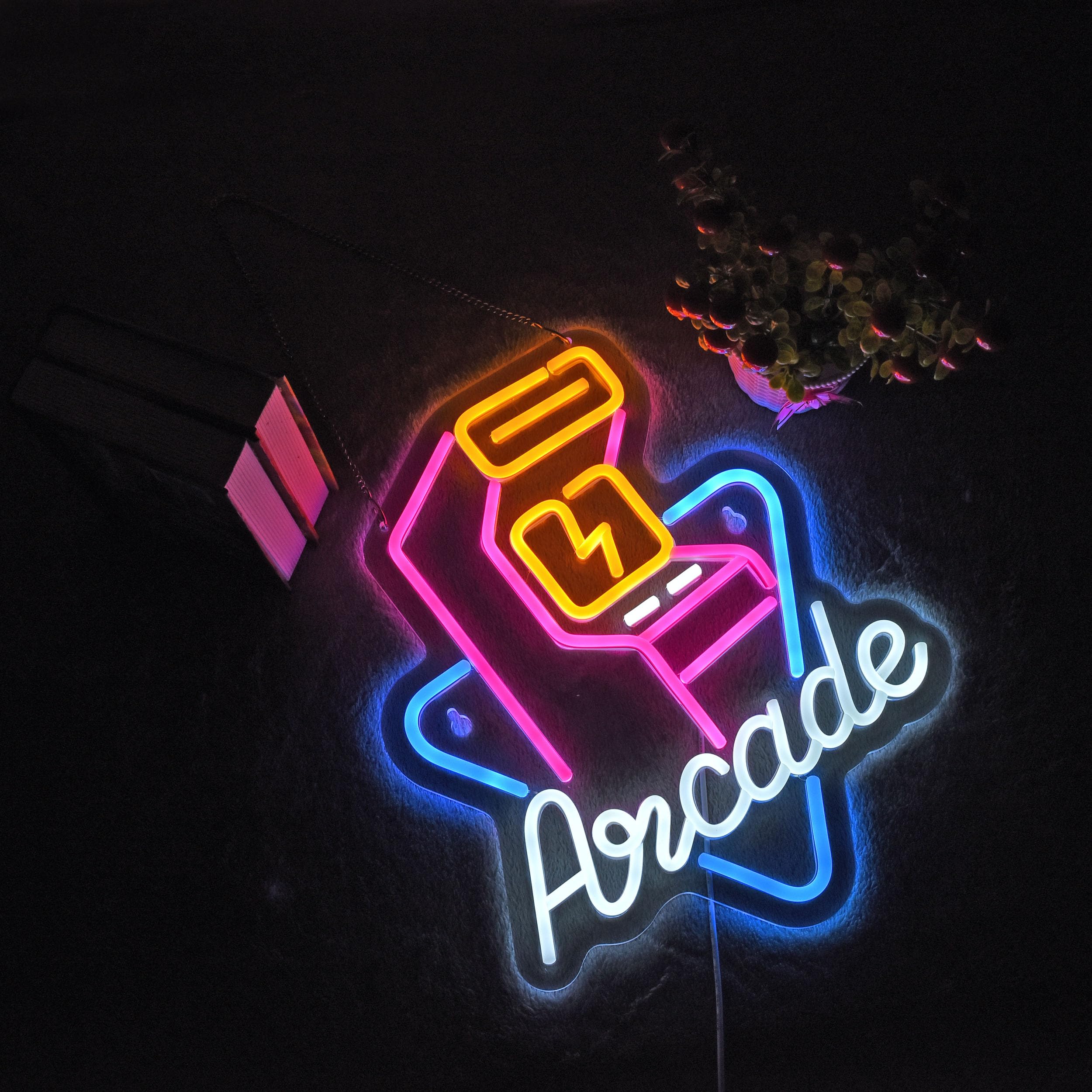 Hoyoelec Arcade Neon Sign ready to hang for instant glow