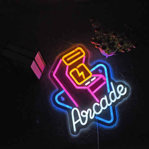Hoyoelec Arcade Neon Sign ready to hang for instant glow