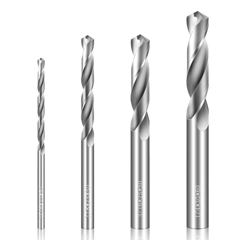 HOYUSK drill bits 1/8 inch close-up highlighting precision for metal drilling.