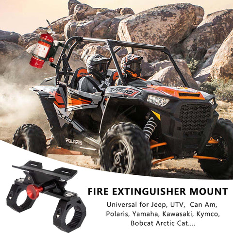 HOZHEM quick-release knob enables fast extinguisher retrieval during off-road use