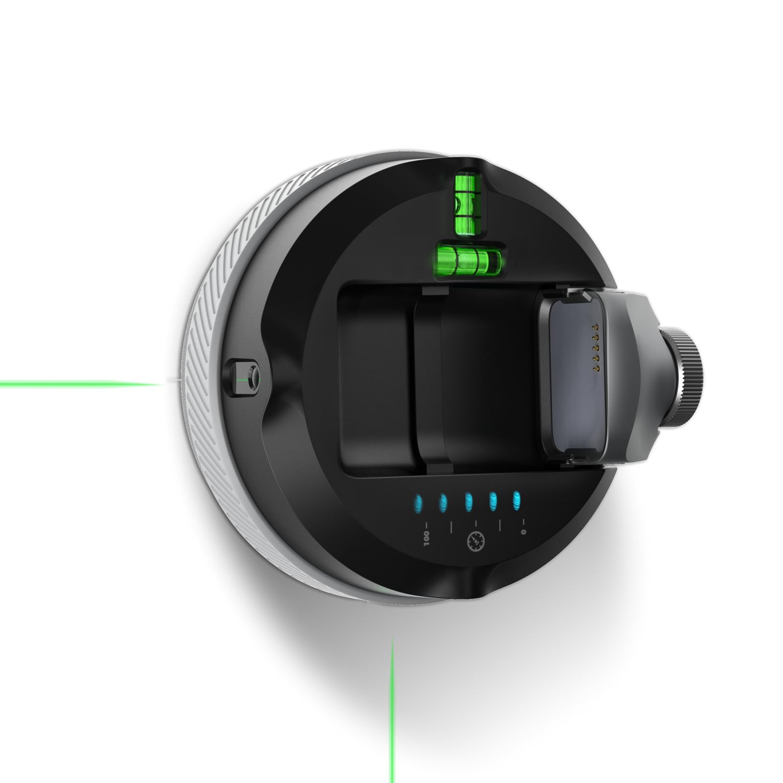 HOZO M-Cube02 with vertical and horizontal green lines for precise alignment.
