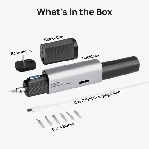 HOZO NeoBlade replaceable 1300mAh battery for wireless operation.