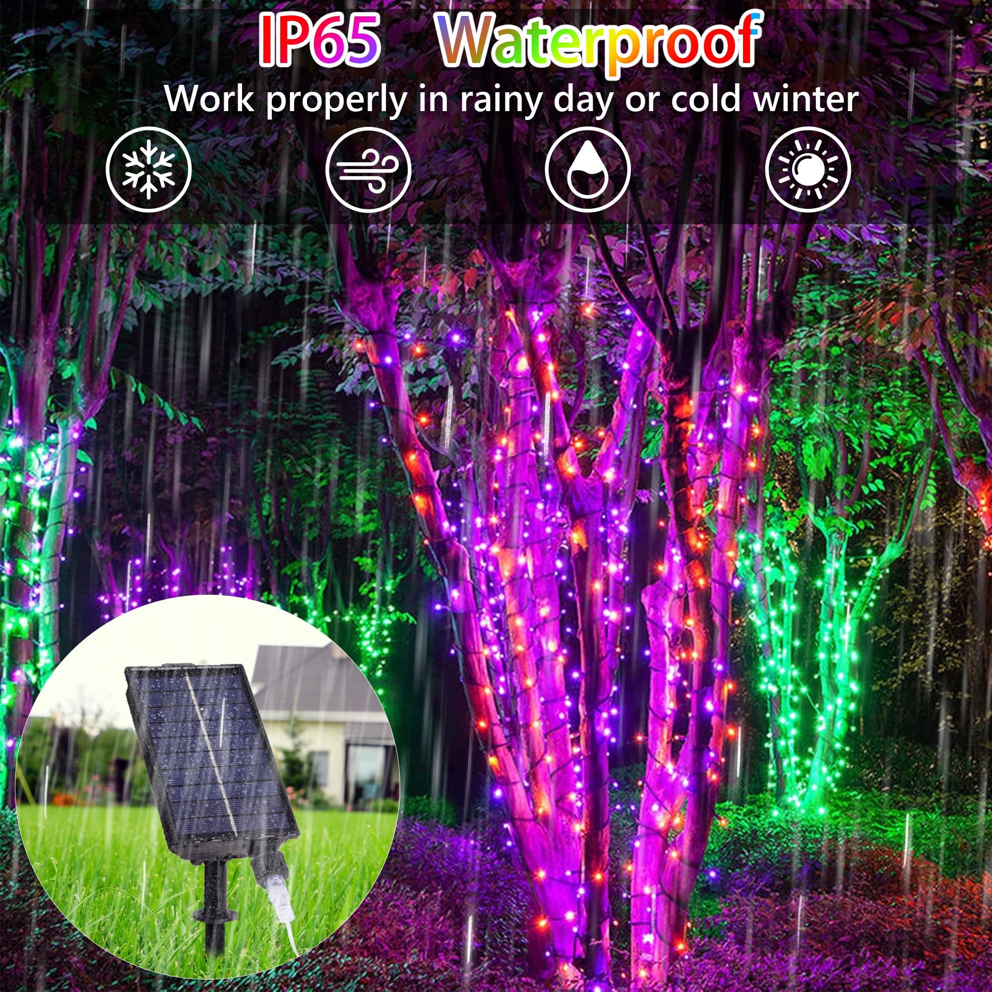 Hozplex 100 LED string brightens trees, fences, or porches