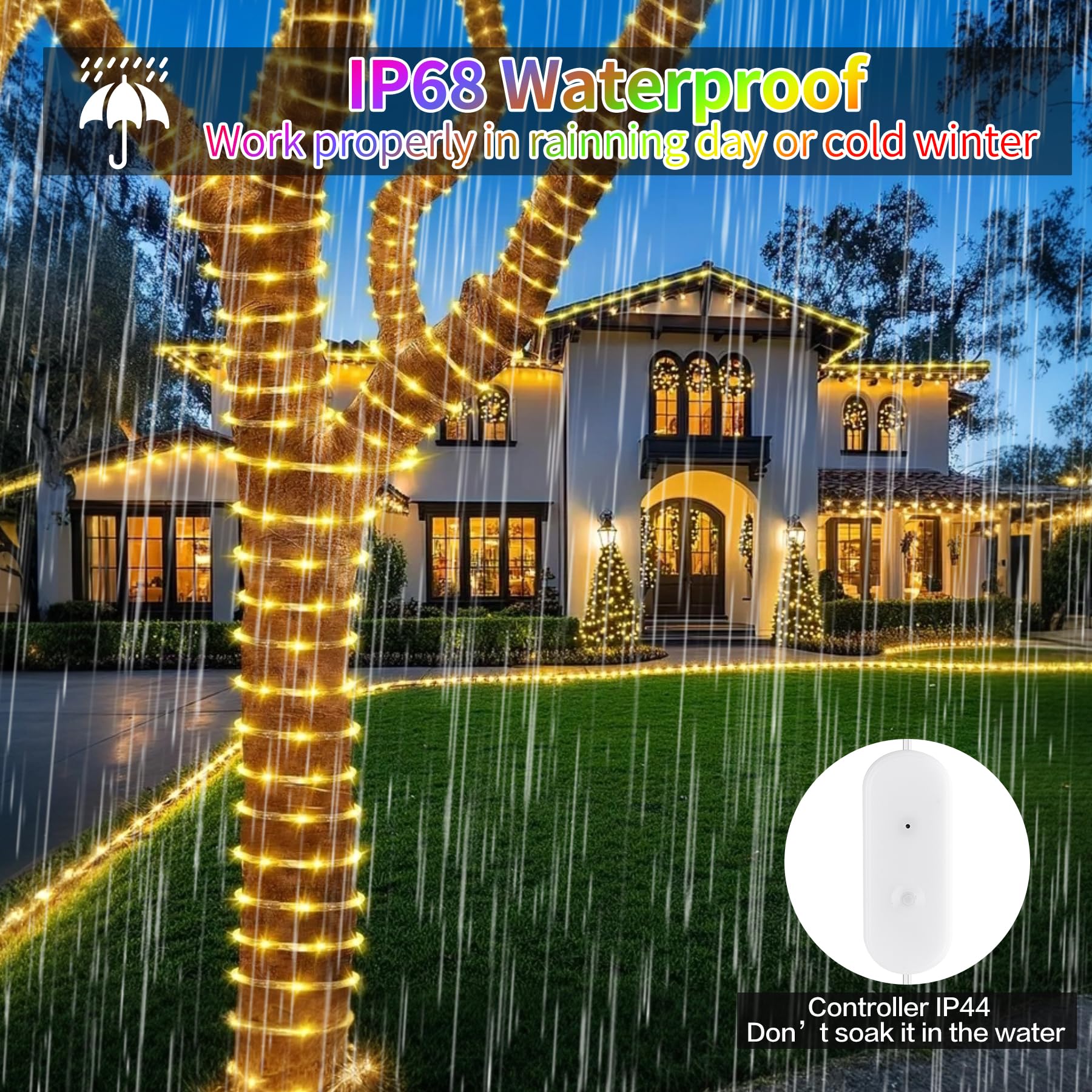 Hozplex decor rope light for holidays and celebrations with vibrant color options.