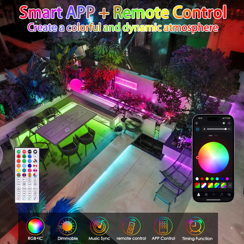 Hozplex music-sync rope lights pulse with your music for lively gatherings.