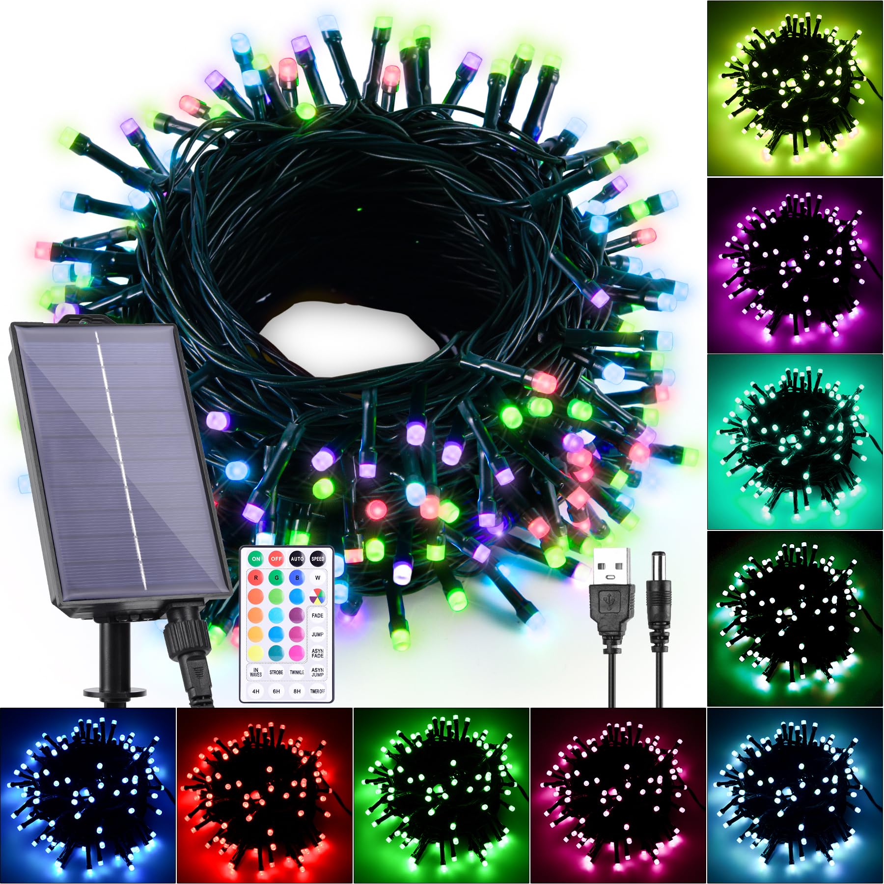 Hozplex solar string lights outdoor 40ft illuminate patios with vibrant LEDs