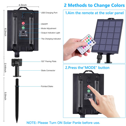Hozplex USB rechargeable panel powers lights when sun is scarce