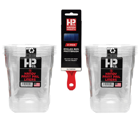 HP CO Handy Paint Pail Liners 12-pack for quick, mess-free disposal after painting
