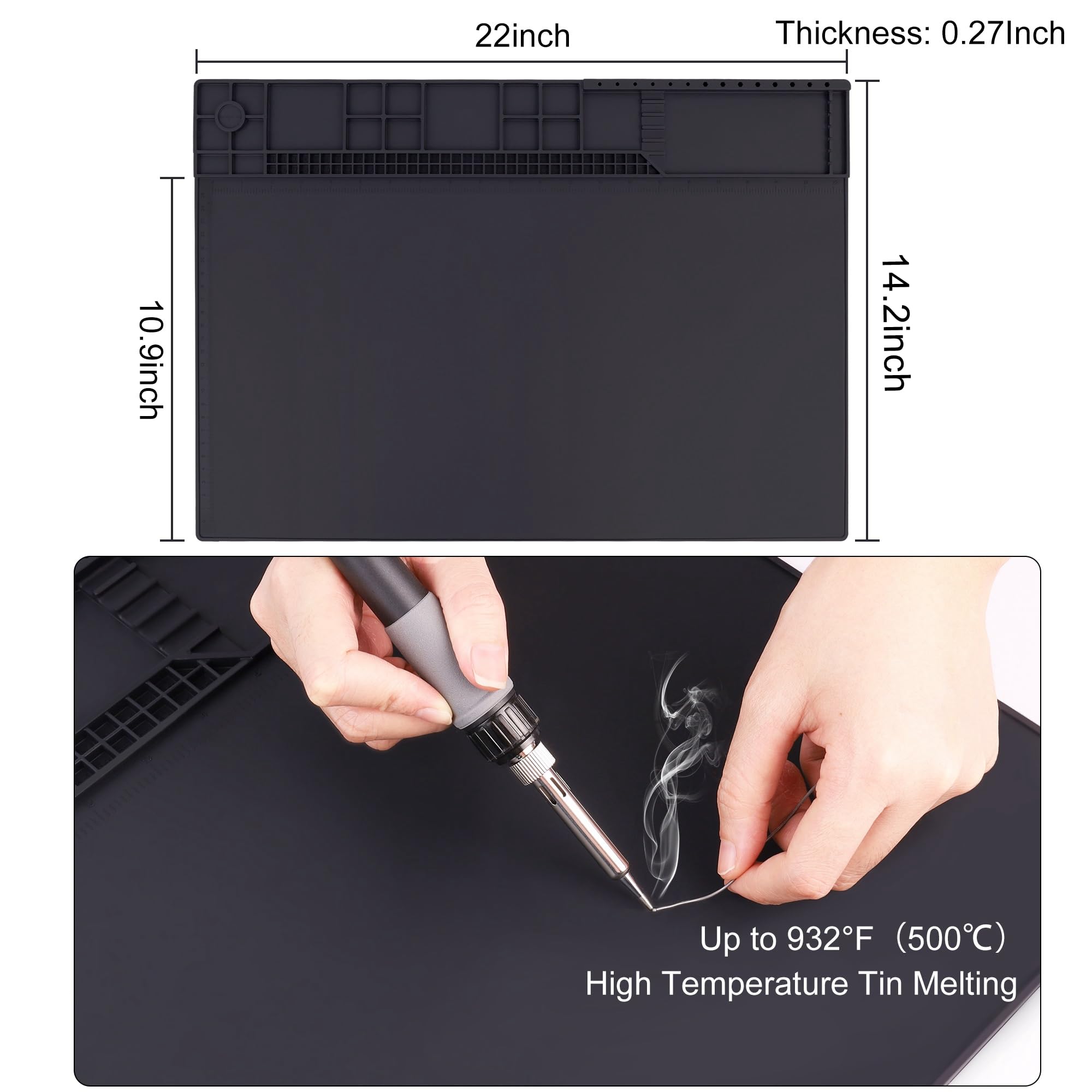 HPFIX large work mat protects furniture while repairing laptops and desktops.