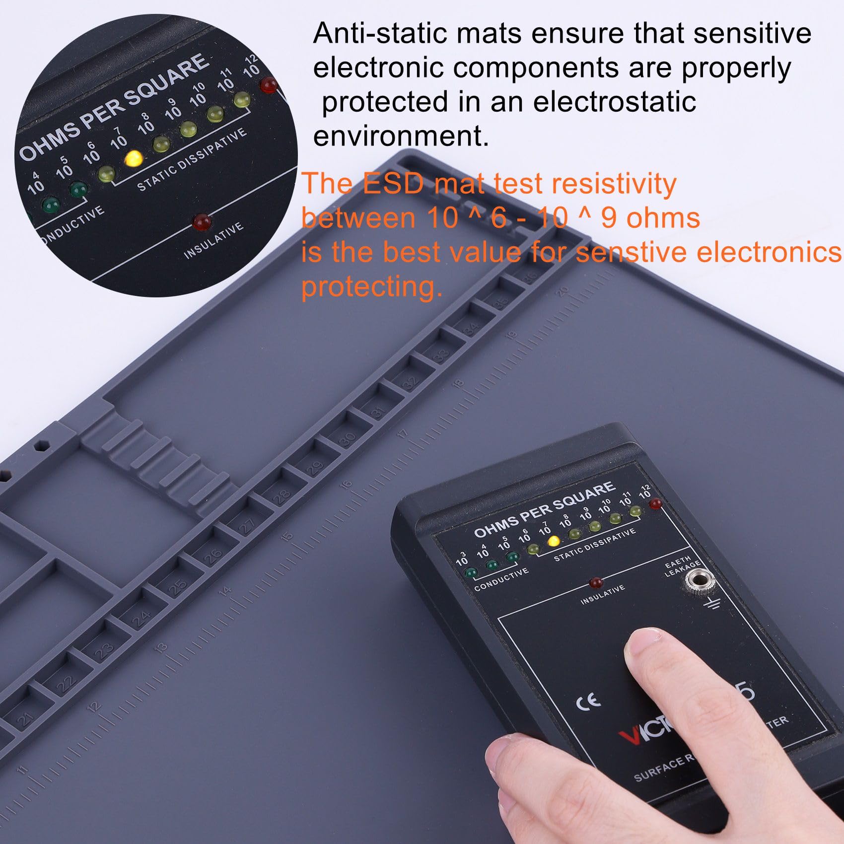 HPFIX ESD mat with large workspace ideal for assembling laptops and devices