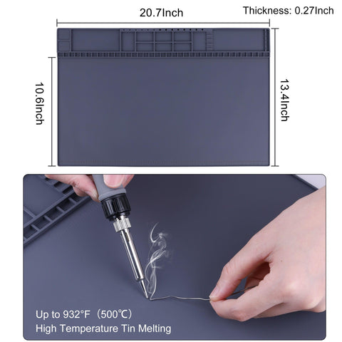 HPFIX non-slip back and surface staying in place on a workbench