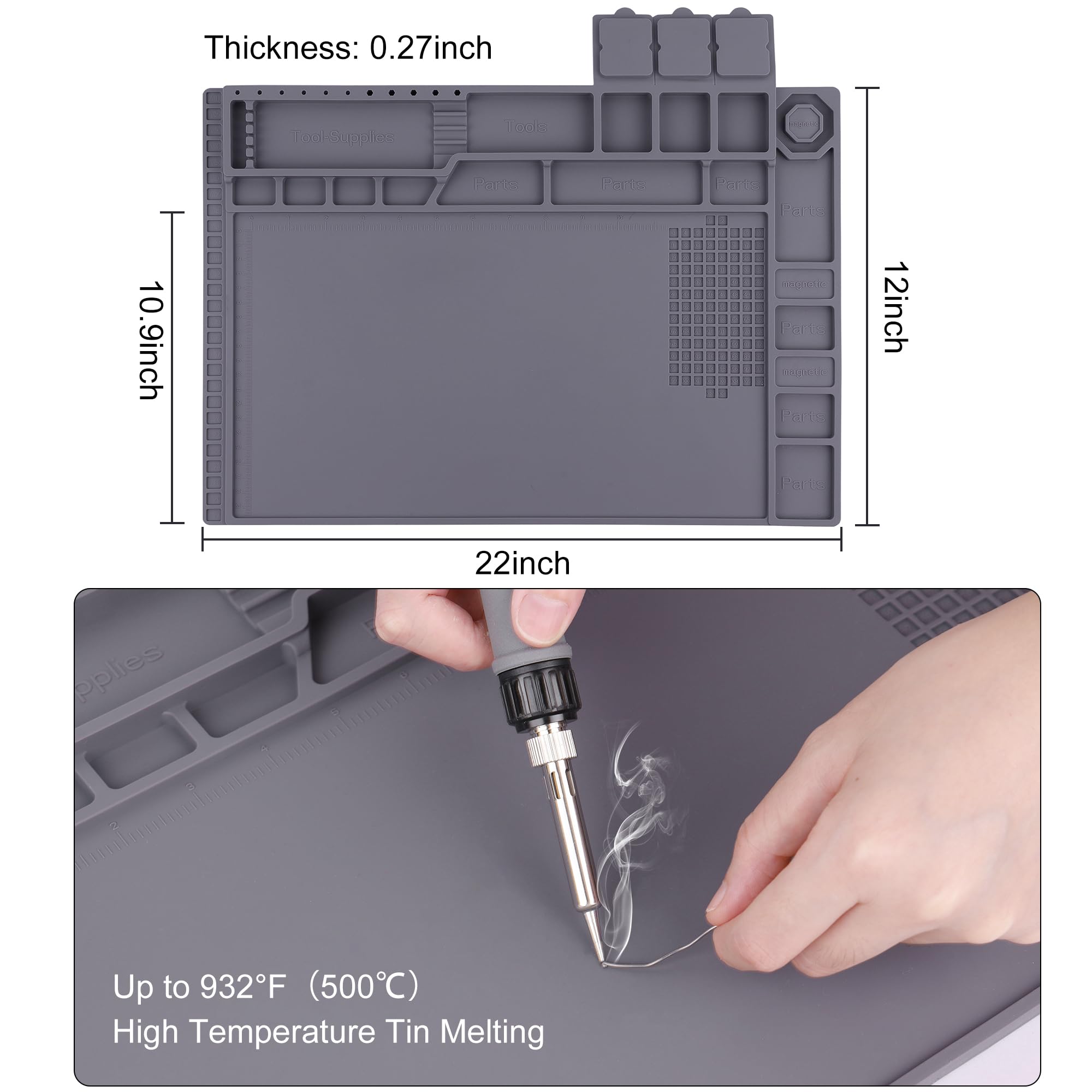 Both sides of the HPFIX mat feature non-slip silicone for stability
