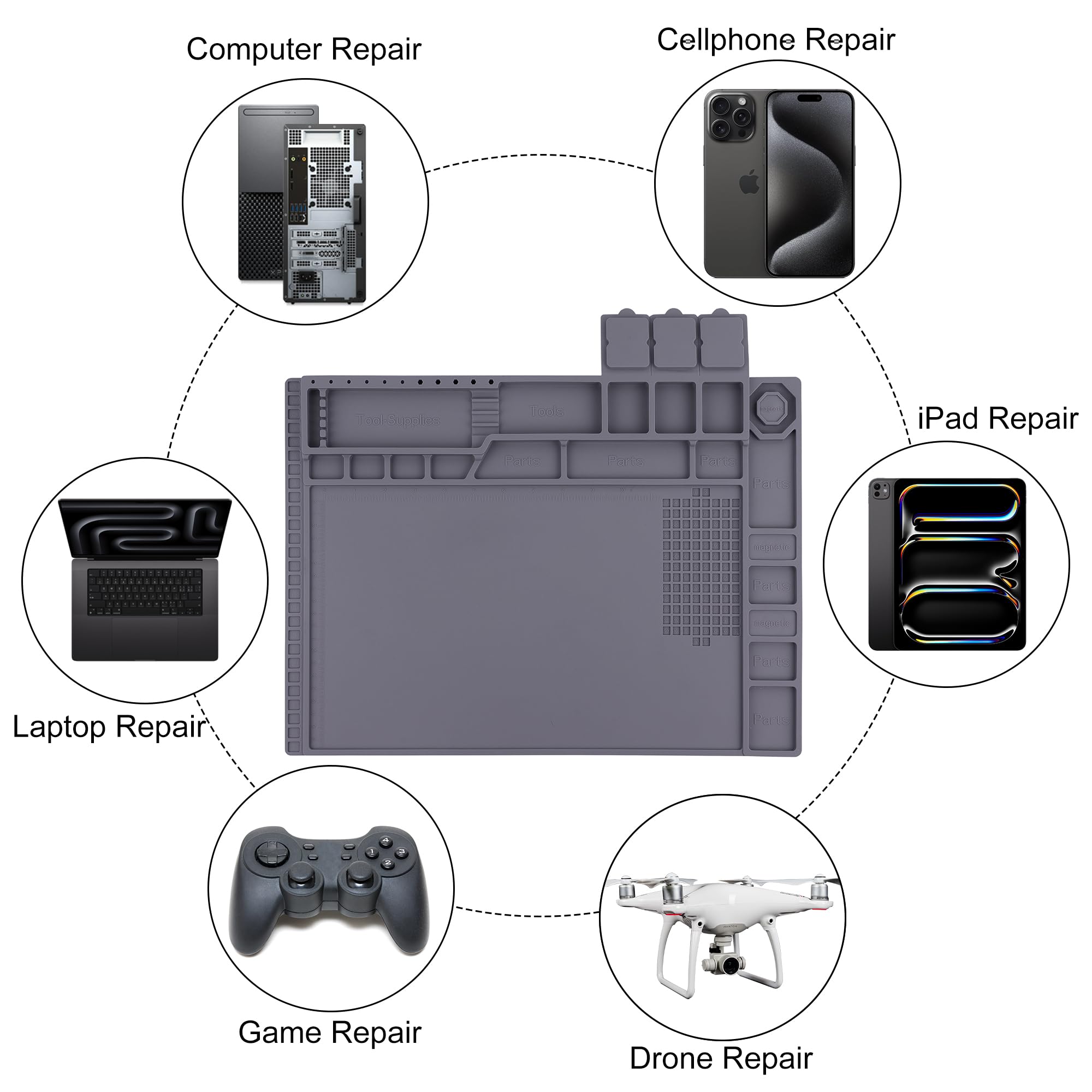 HPFIX soldering mat keeps electronics repairs organized and efficient