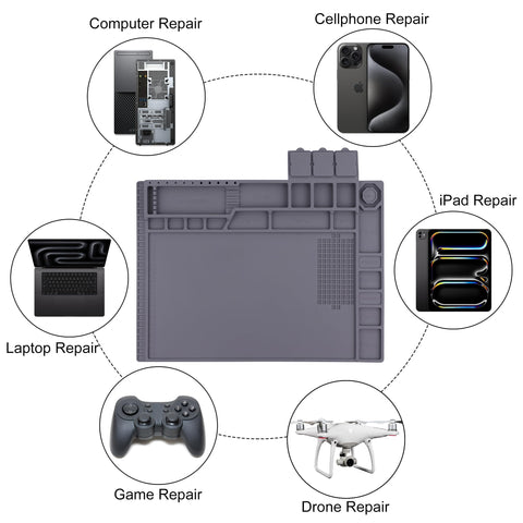 HPFIX soldering mat keeps electronics repairs organized and efficient