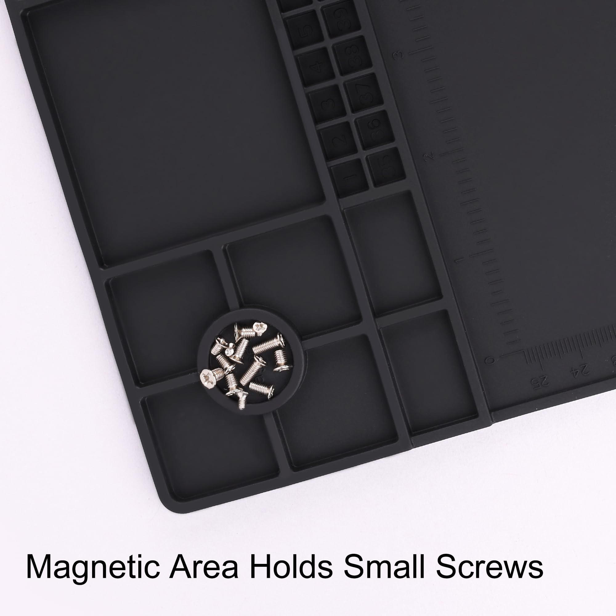 HPFIX silicone mat withstands up to 932°F protecting your desk.