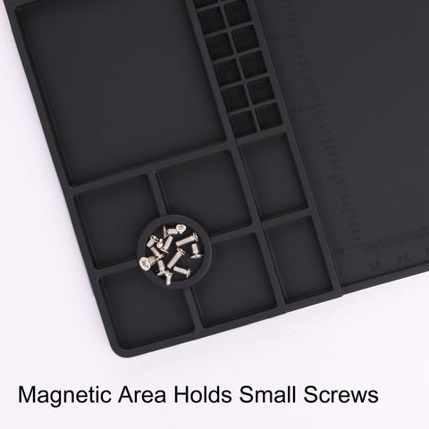 HPFIX silicone mat withstands up to 932°F protecting your desk.
