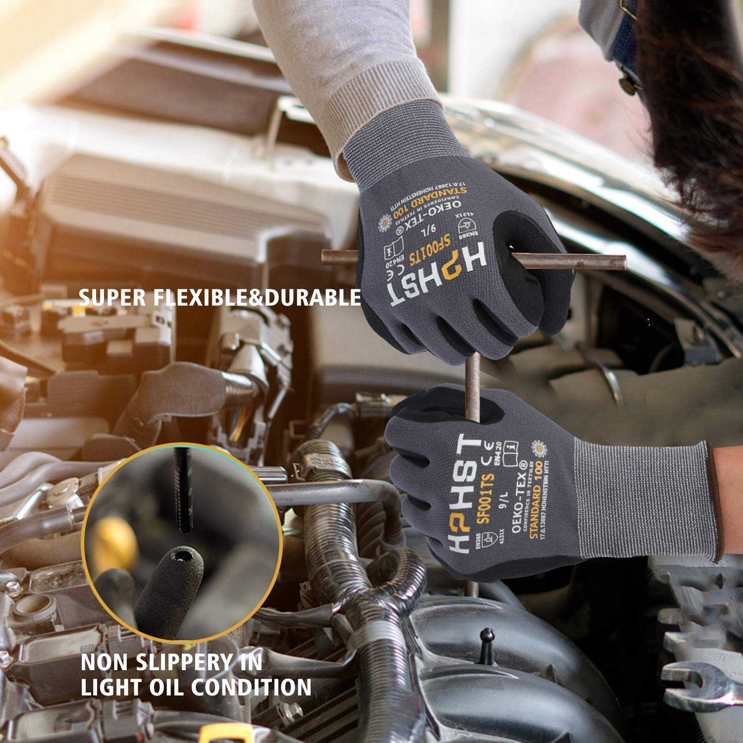 HPHST SF001TS gloves with spandex liner for flexible wear