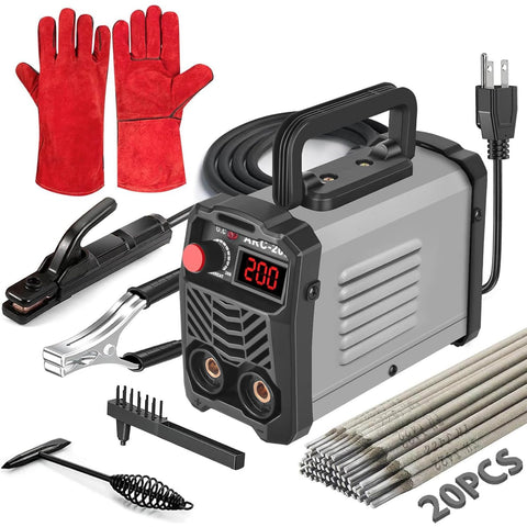 Hpoouo 200Amp stick welder front view—compact, ideal for quick home repairs