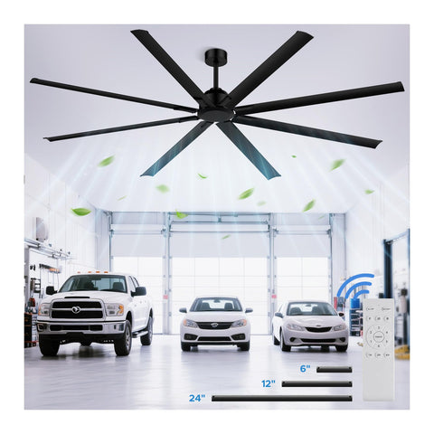 Hpxnionthr 96-inch ceiling fan with wide blades for large spaces.
