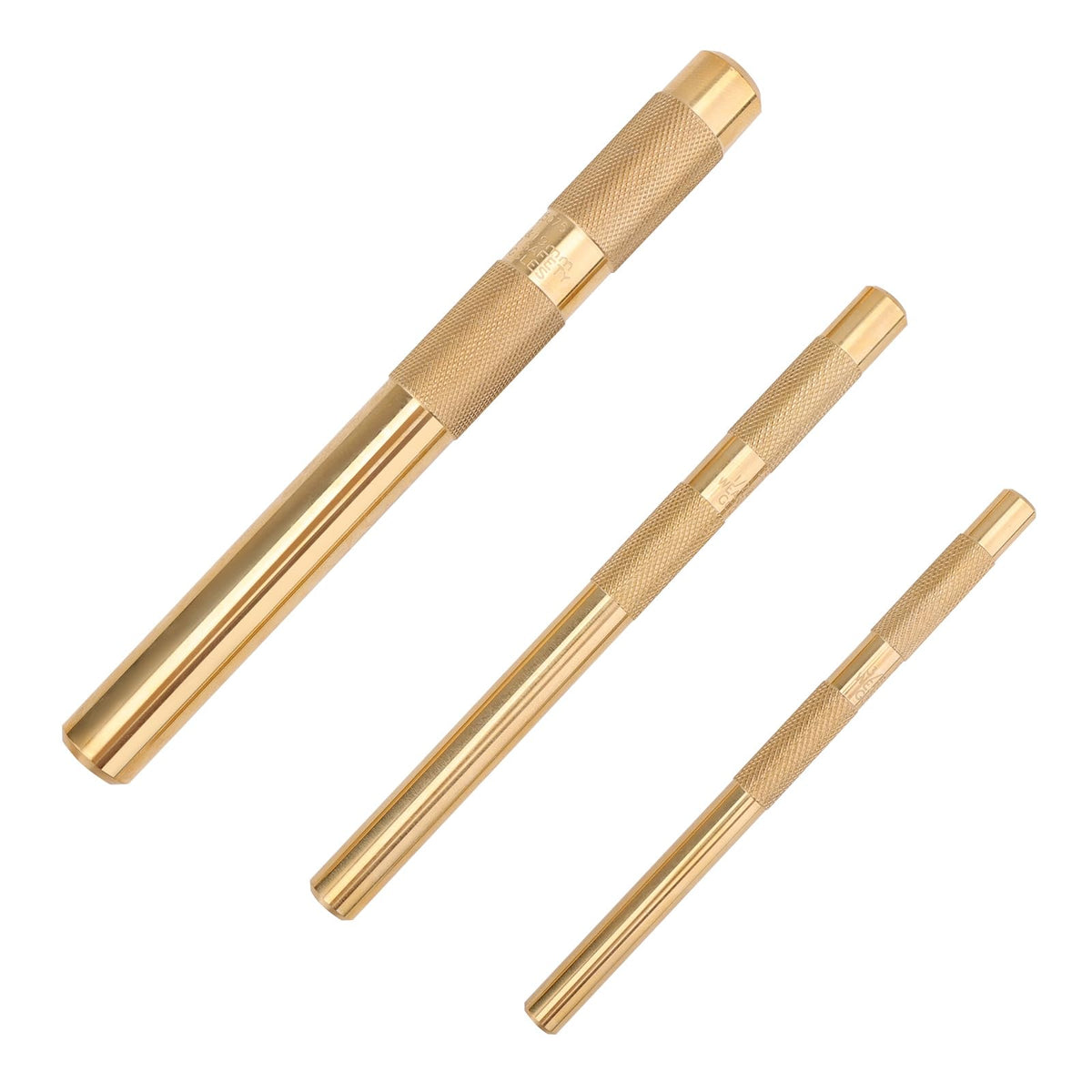 HQPASFY brass drift punch set in three sizes for precise alignment tasks