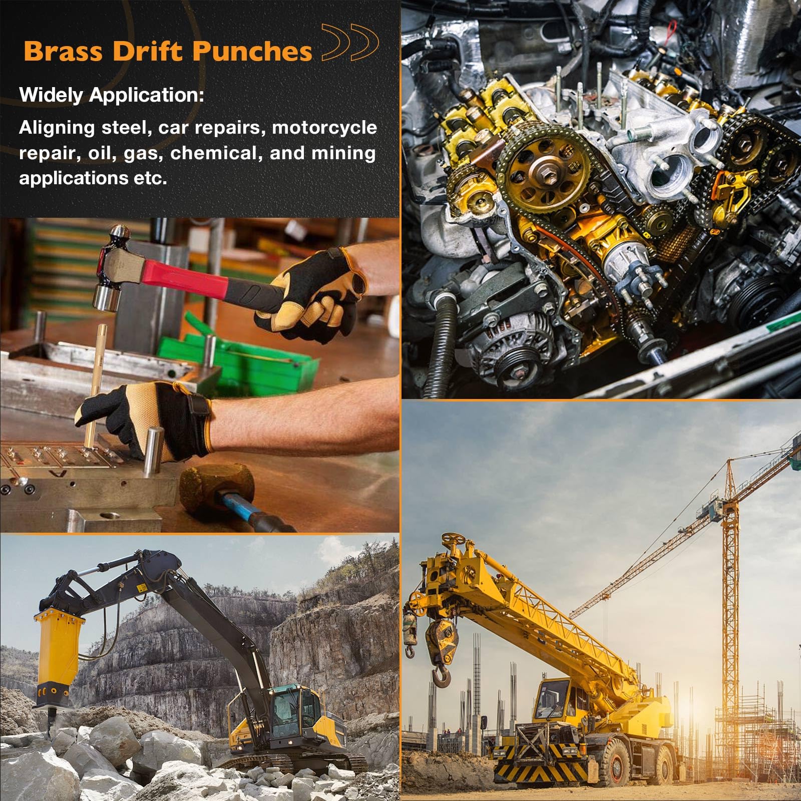 HQPASFY half inch drift punch enables careful pin removal during repairs