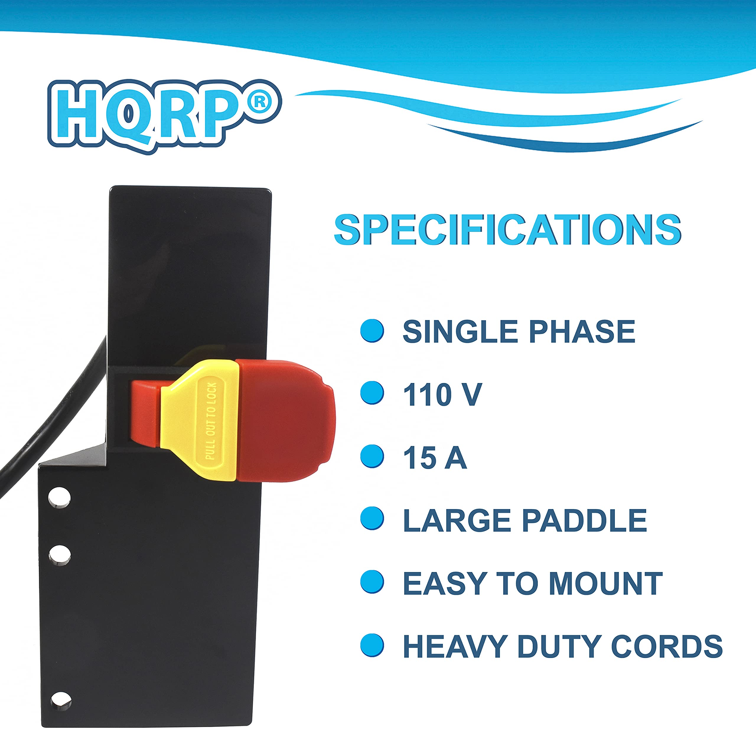HQRP UL listed 125V 15A switch for reliable power tool operation