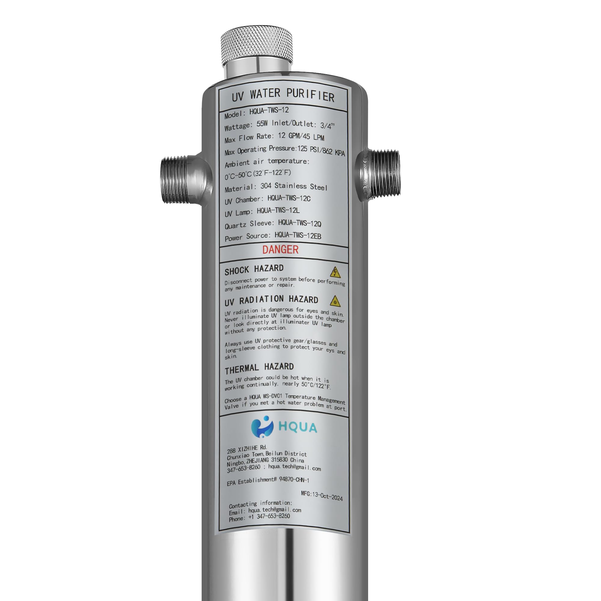 HQUA TWS-12 installed system demonstrates whole-house water protection.