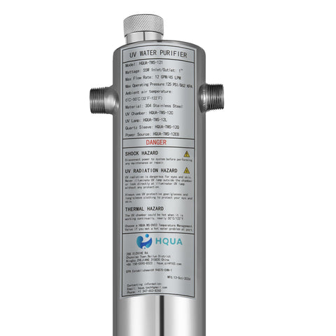 HQUA TWS-121 system integration with existing pipes demonstrates seamless whole-house purification.