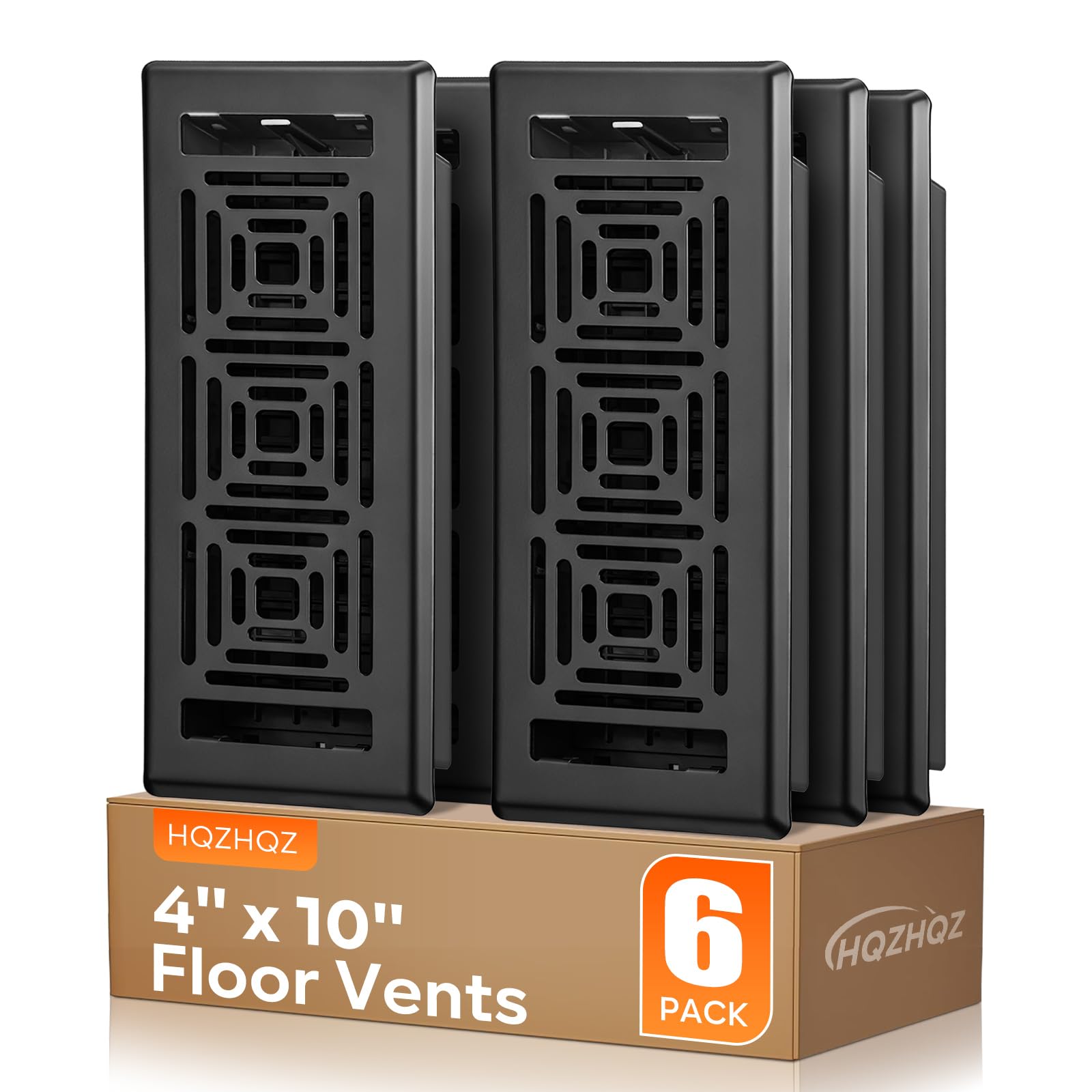 HQZHQZ floor register 4x10 steel cover shows sturdy, durable design for precise airflow.