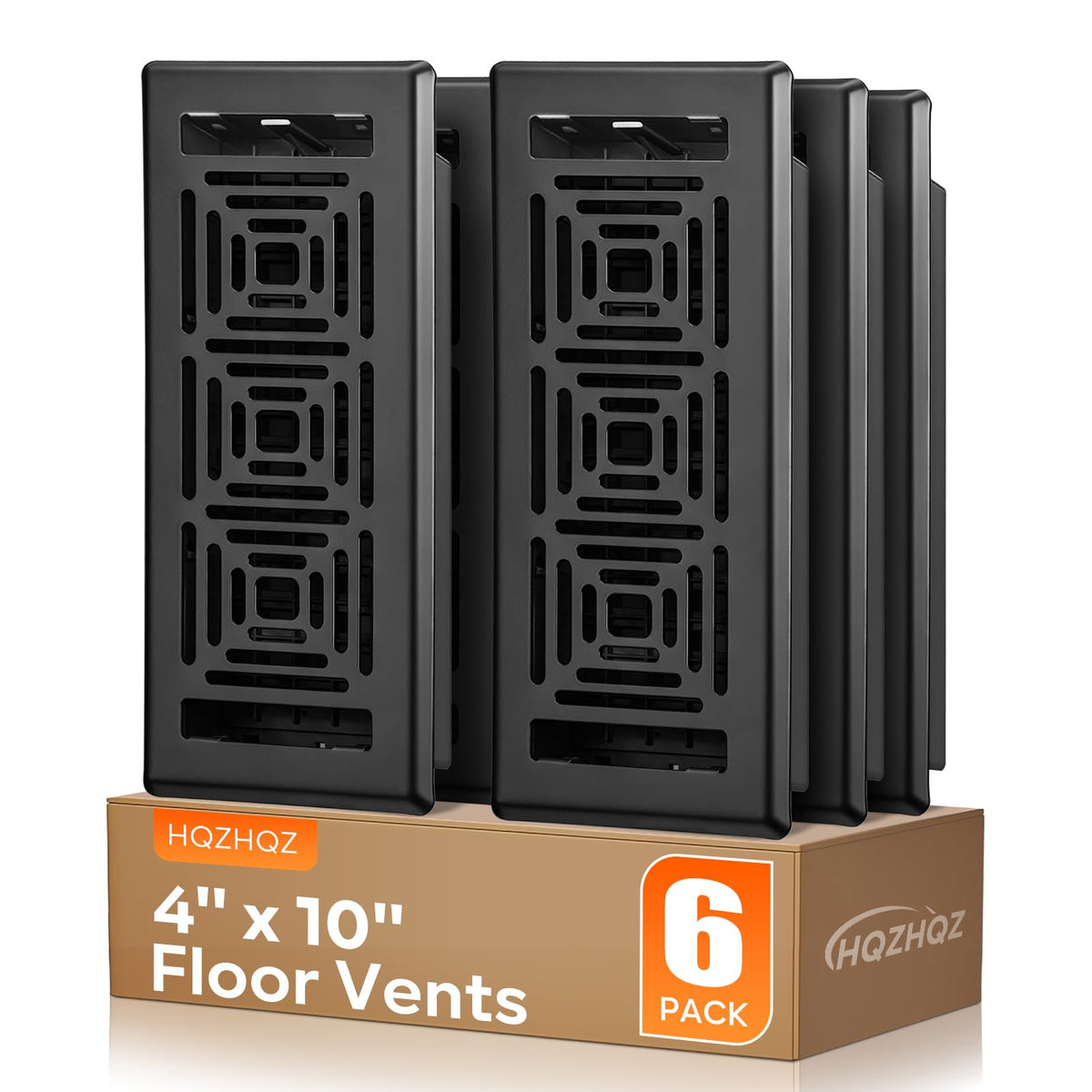 HQZHQZ floor register 4x10 steel cover shows sturdy, durable design for precise airflow.