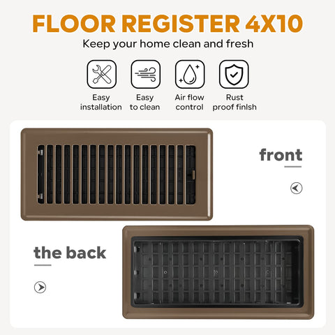HQZHQZ close-up of heavy-duty steel vent cover with rust-resistant coating