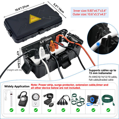 Hrensaw outdoor box lid with luminous label for nighttime visibility