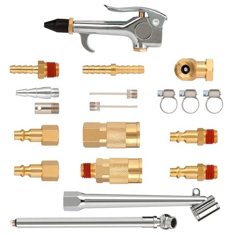 Hromee air hose quick-connects enable fast tool changes with 1/4 in NPT fittings.
