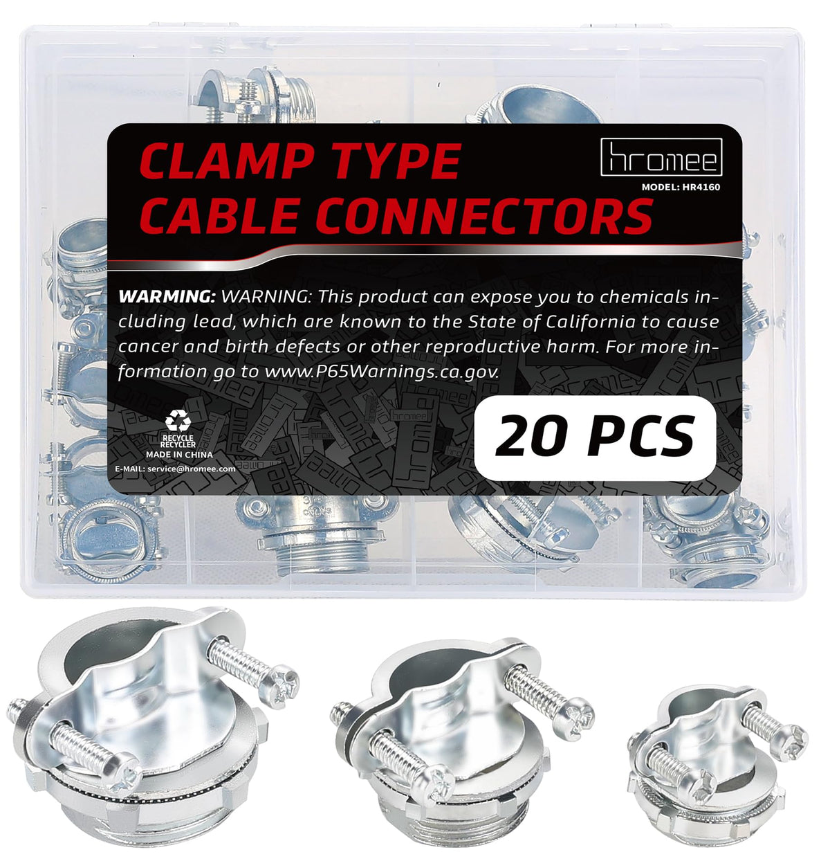 Hromee 1/2 inch cable connectors ensure secure Romex routing in metal conduit.