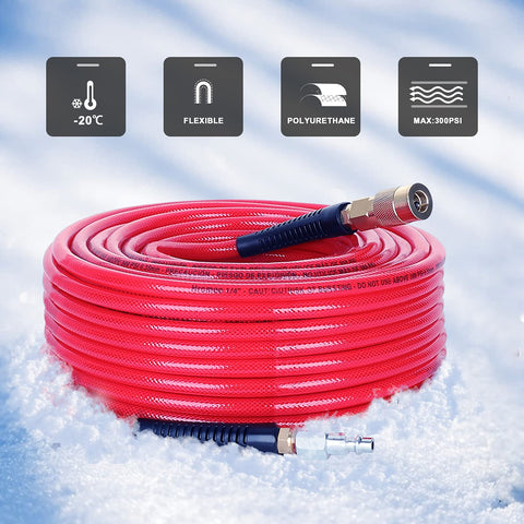 Hromee high-visibility red hose helps you locate fittings quickly on site.