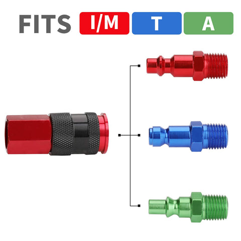 Hromee high-visibility red hose for easy locating on busy job sites