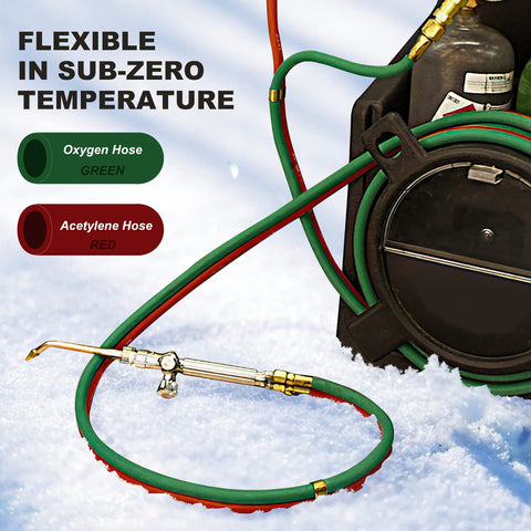 Hromee hose showing 1/4 inch inner diameter for steady gas flow.