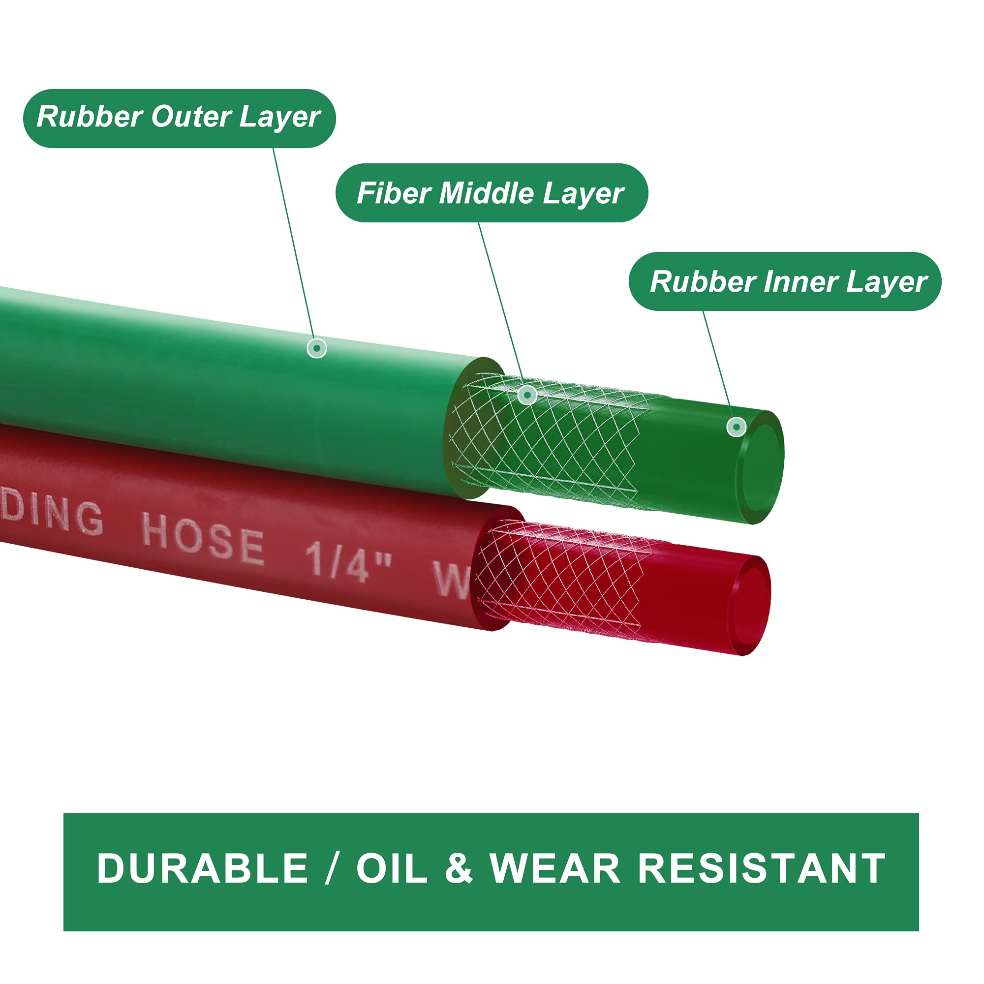 Hromee hose with 9/16-18 B fittings at both ends.