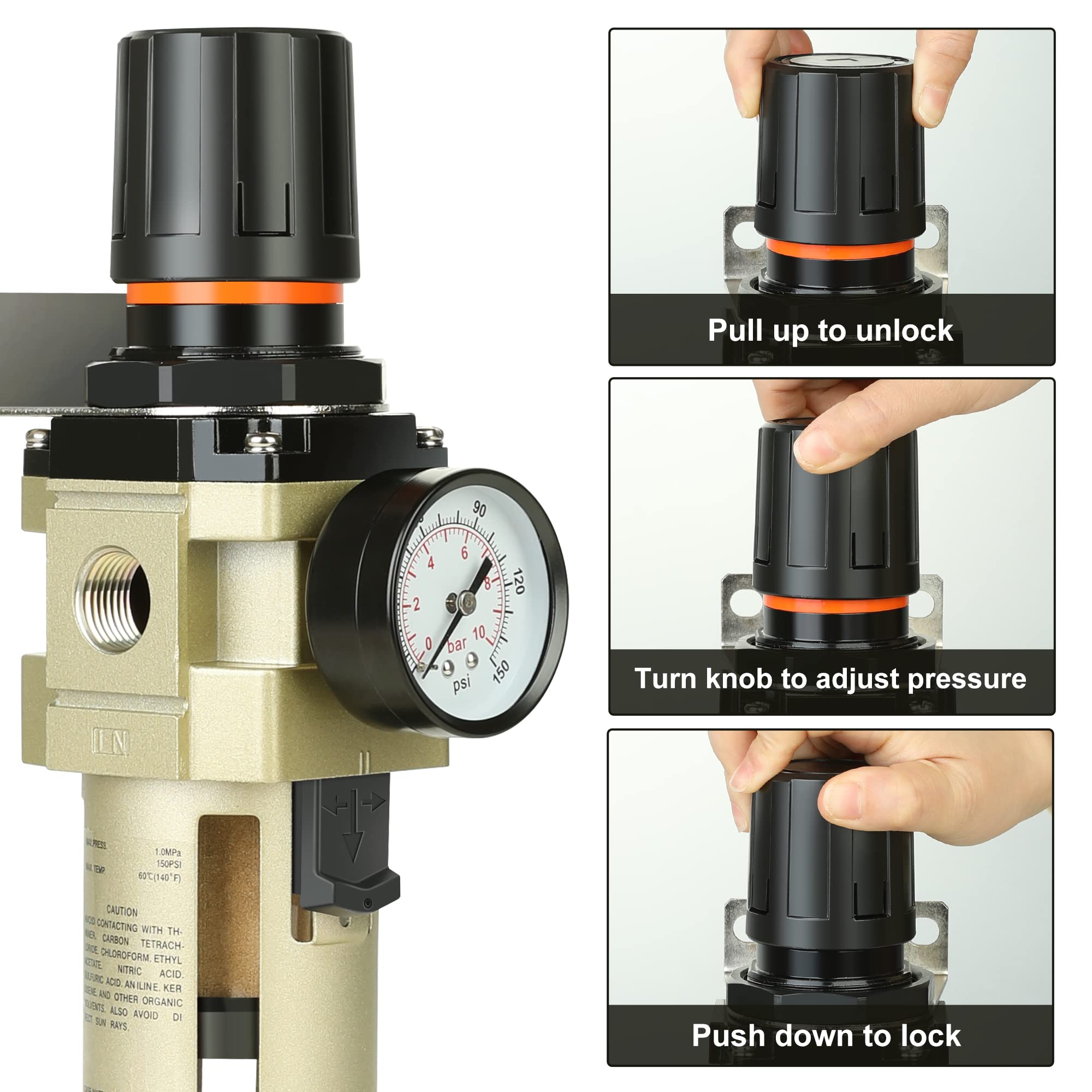 Hromee semi-auto drain bowl view illustrating automatic moisture removal ease.
