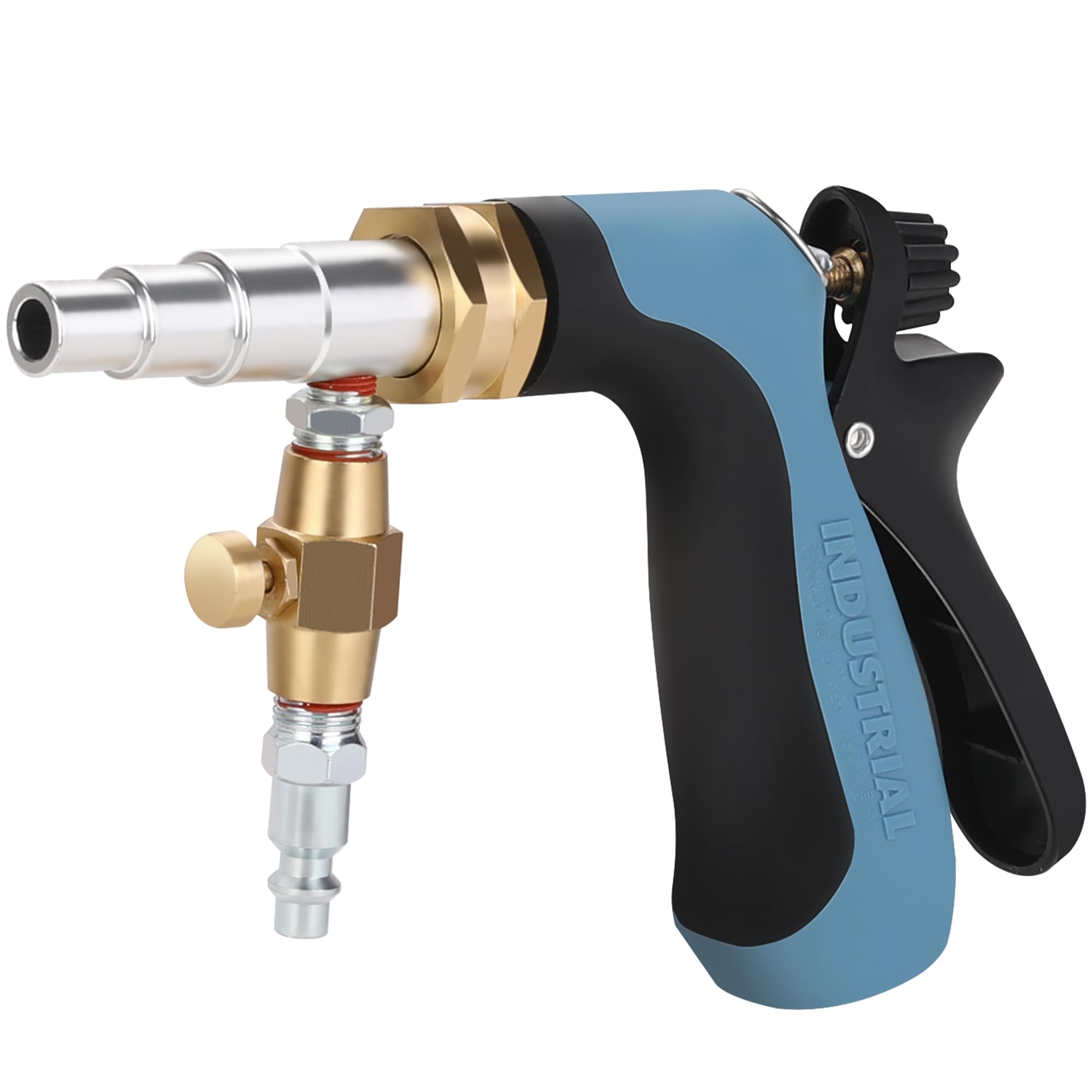 Hromee water heater flush tool with air attachment for efficient core flushing.