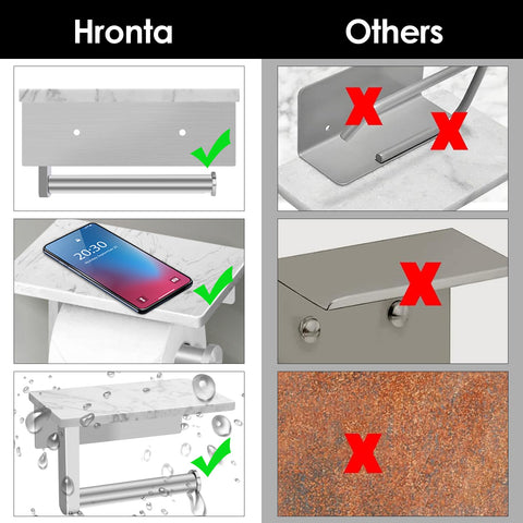 Hronta marble shelf close-up shows water-resistant, smooth finish