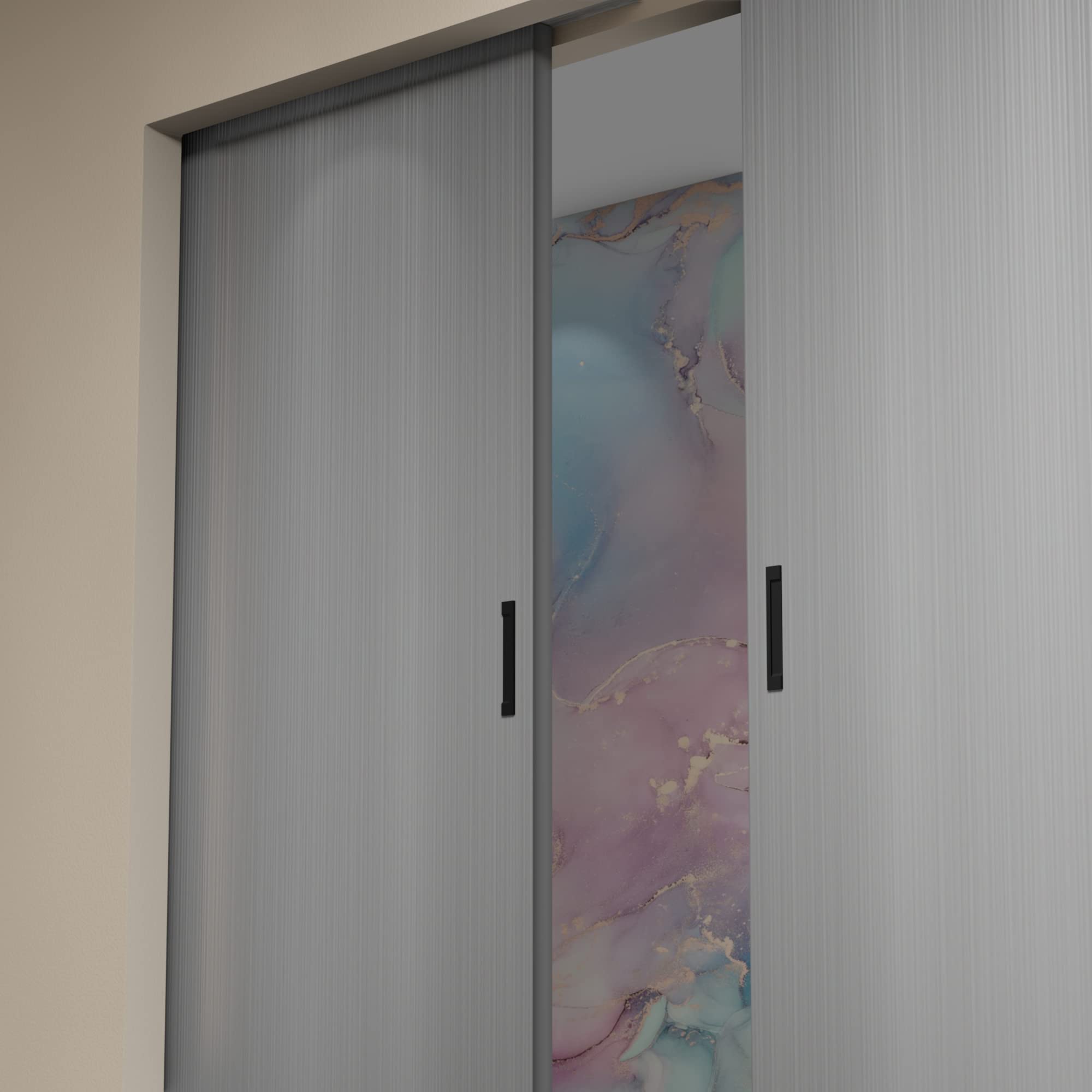HRX Glass STB handle on a drawer front offering a smooth, ergonomic pull.