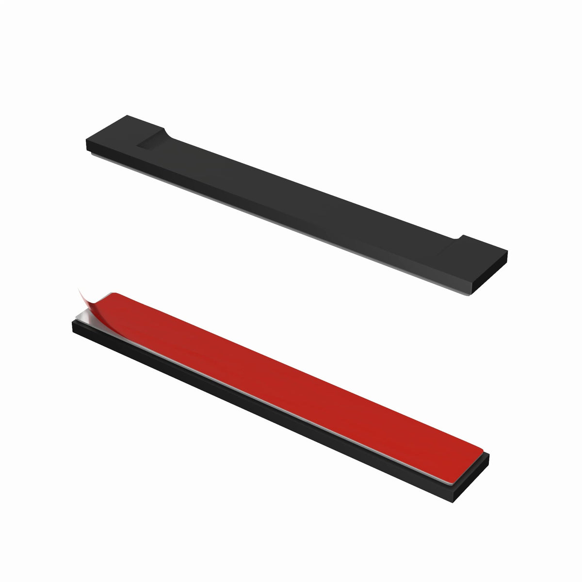 HRX Glass STB adhesive handle in side view showing quick, drill-free cabinet upgrade.