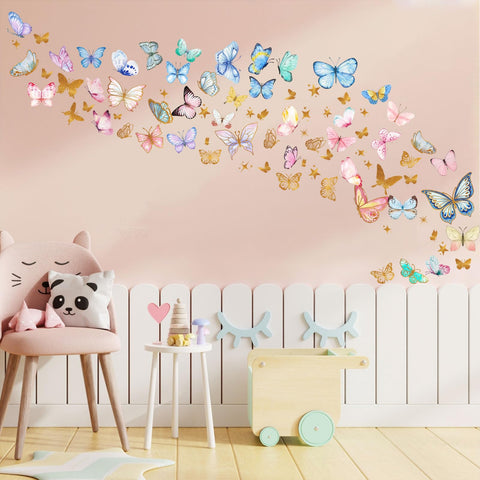 HSDSH nursery butterfly wall decals adding playful decor