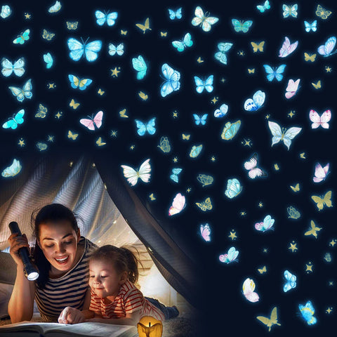 HSDSH waterproof PVC butterfly stickers adhere to smooth surfaces