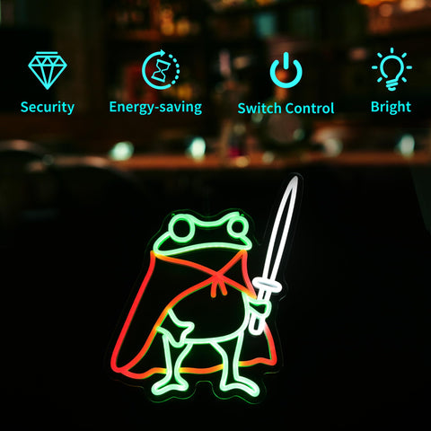 HSJNJKFU frog neon sign party room lights up celebrations